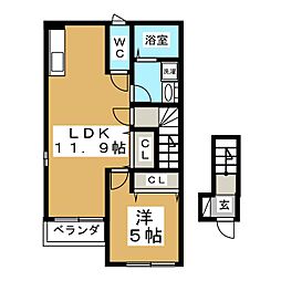 HK館123 1LDKの間取図画像