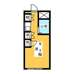 ビジネスマンション二日町 ワンルームの間取図画像