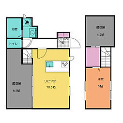 リーフサイド仙台上杉 1SLDKの間取図画像