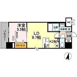 BULL house 1LDKの間取図画像