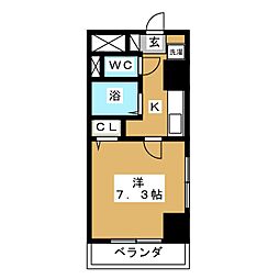 正栄ビル西公園 1Kの間取図画像