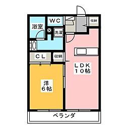 セレコート 1LDKの間取図画像