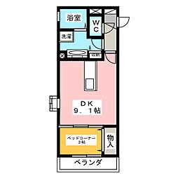 CRECER平松本町 1SDKの間取図画像