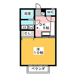 みづきハイツ 1DKの間取図画像
