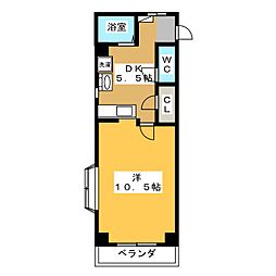 アバンティ 1DKの間取図画像