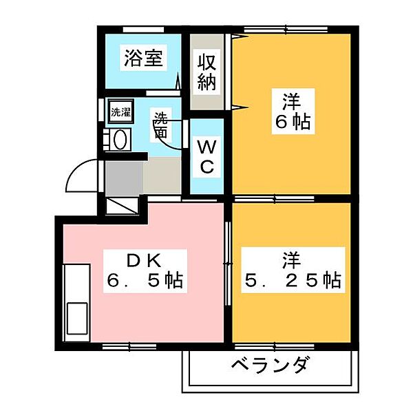 シティハイツ2 ｜栃木県宇都宮市岩曽町(賃貸アパート2DK・1階・38.88㎡)の写真 その2