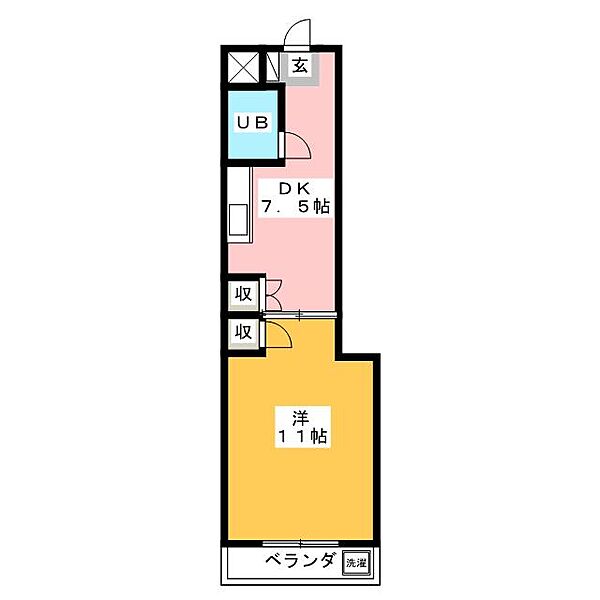 ＮＡＣ宇都宮コーポ ｜栃木県宇都宮市簗瀬２丁目(賃貸マンション1DK・1階・35.60㎡)の写真 その2