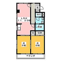 にしき今泉新町ハイツIII  ｜ 栃木県宇都宮市今泉新町（賃貸マンション2LDK・1階・51.80㎡） その2