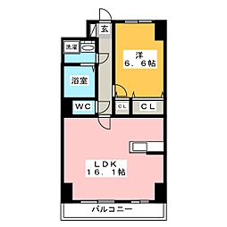 Ｓ−ＦＯＲＴ宇都宮南大通り 10階1LDKの間取り