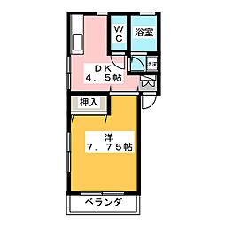 コーポ山形 1DKの間取図画像