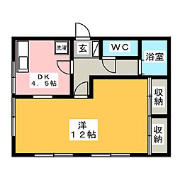 泉コーポ 1DKの間取図画像