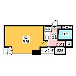 宇都宮ダイカンプラザスポーツメント 1Kの間取図画像