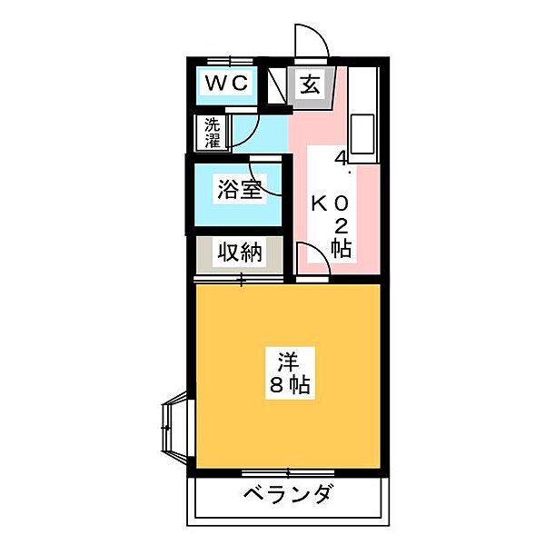 グレースハイム ｜群馬県前橋市天川大島町３丁目(賃貸アパート1K・2階・27.54㎡)の写真 その2