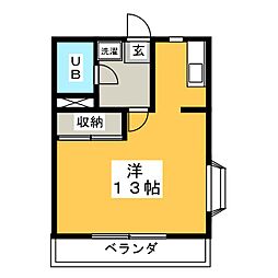 ブルーム ワンルームの間取図画像