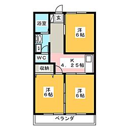 チェルシー2 3DKの間取図画像