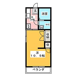 エーダイロイヤルコーポ 1Kの間取図画像