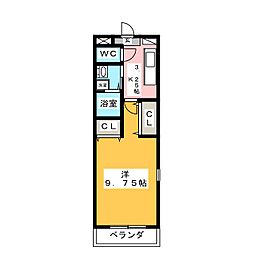 グレイス関根 1Kの間取図画像