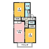 御料所ガーデンD  ｜ 群馬県高崎市上並榎町（賃貸アパート2LDK・1階・50.42㎡） その2