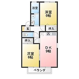 間取図画像 2DK