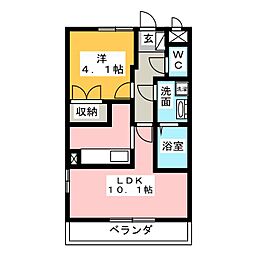 ドラクロワ 1LDKの間取図画像