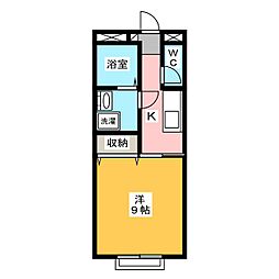 KD・レジデンス 1Kの間取図画像