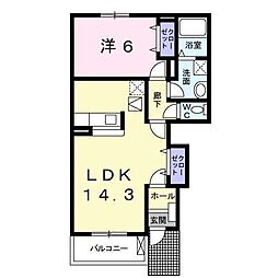 タカサキトトスtwo 1LDKの間取図画像