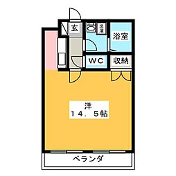 アストラーレ 1Kの間取図画像