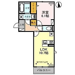 フィエルテ 1LDKの間取図画像