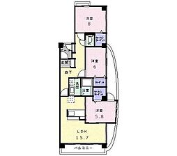 グランリーガ 3LDKの間取図画像