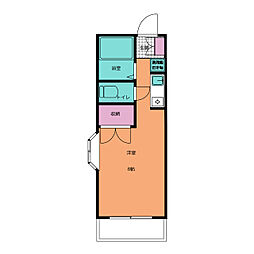 パーソンズ ワンルームの間取図画像