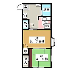 ミントハウス 2Kの間取図画像