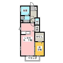 ラ・ステラ宮前町2 1DKの間取図画像