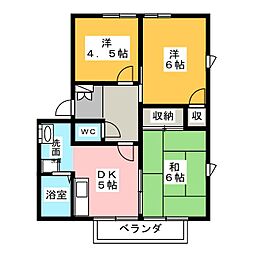グランドール山王C 3DKの間取図画像