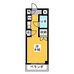 エトワール本庄第2 ワンルームの間取図画像