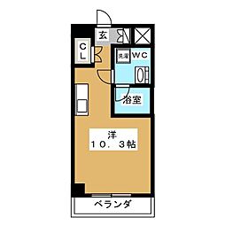 JMF-Residence新横浜 ワンルームの間取図画像