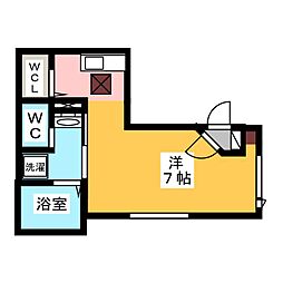 Conte大倉山 ワンルームの間取図画像