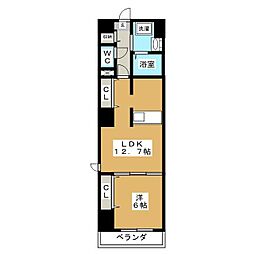 ノーブルヒルズ 1LDKの間取図画像