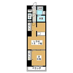 ノーブルヒルズ 1LDKの間取図画像