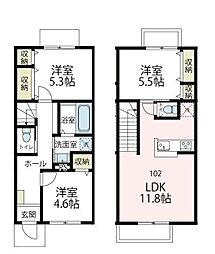 モダンテラス 3LDKの間取図画像