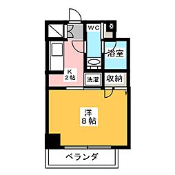 レジディア新横浜 1Kの間取図画像