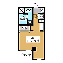 JMF-Residence新横浜 ワンルームの間取図画像