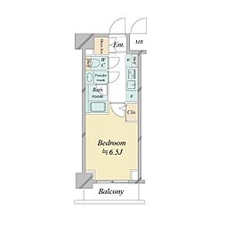 ドゥーエ新横浜 1Kの間取図画像
