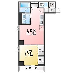 CLASKA 1LDKの間取図画像