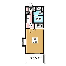 パロスOMK 1Kの間取図画像
