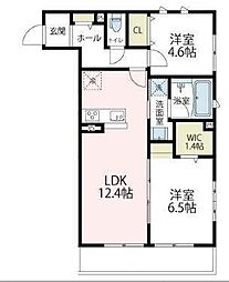 ヴァローレIII 2LDKの間取図画像