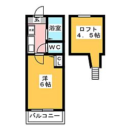 ロフティ向ヶ丘遊園 1Kの間取図画像