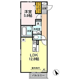 プライムフラット 1LDKの間取図画像