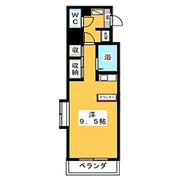 スターマイン生田 ワンルームの間取図画像