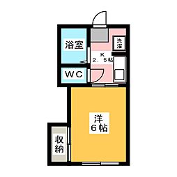 センチュリーハイツ 1Kの間取図画像
