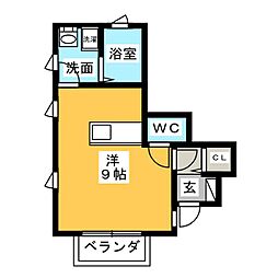 プチメゾンリラ ワンルームの間取図画像